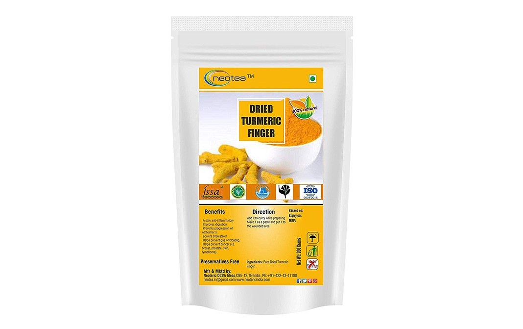 neotea Dried Turmeric Finger    Pack  200 grams